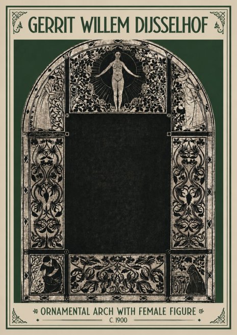 Gerrit Willem Dijsselhof Ornamental Composition - Design for a Printed Panel No4 - Affiche