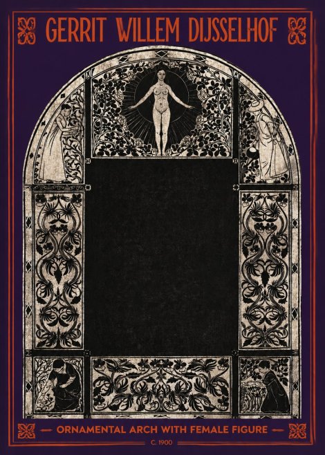 Gerrit Willem Dijsselhof Ornamental Composition - Design for a Printed Panel No5 - Affiche