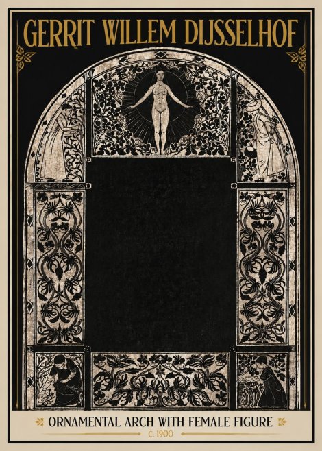 Gerrit Willem Dijsselhof Ornamental Composition - Design for a Printed Panel No6 - Affiche
