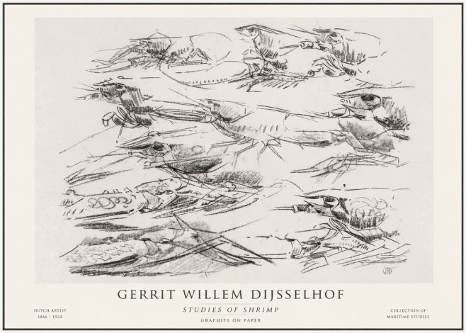 Gerrit Willem Dijsselhof Studies of Birds in Motion No6 - Affiche