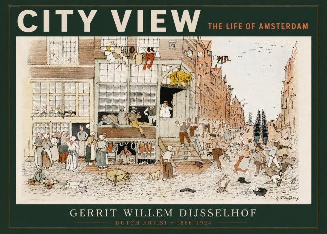 Gerrit Willem Dijsselhof Street Scene in Amsterdam No4 - Affiche