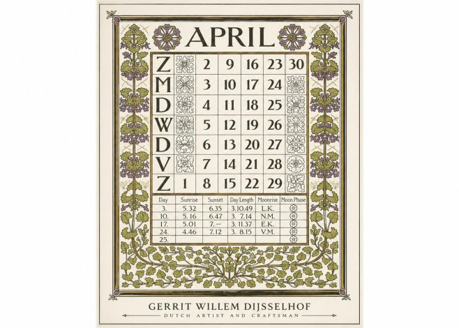 Gerrit Willem Dijsselhof April No1 - Affiche