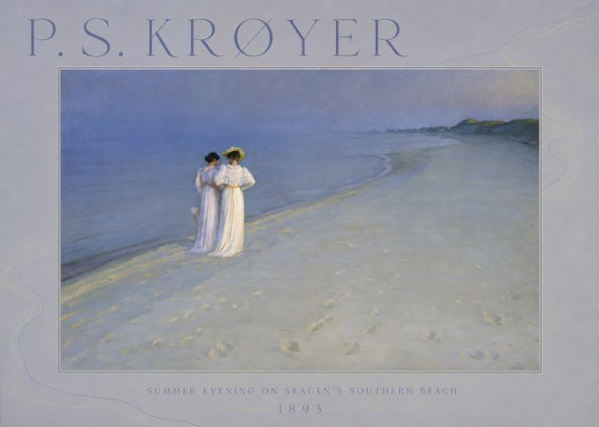 P.S. Krøyer Summer Evening on Skagen's Southern Beach No6 - Affiche