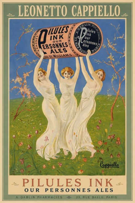 Leonetto Cappiello Pilules Ink Our Personnes Ales No3 - Affiche