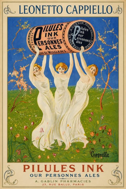 Leonetto Cappiello Pilules Ink Our Personnes Ales No6 - Affiche