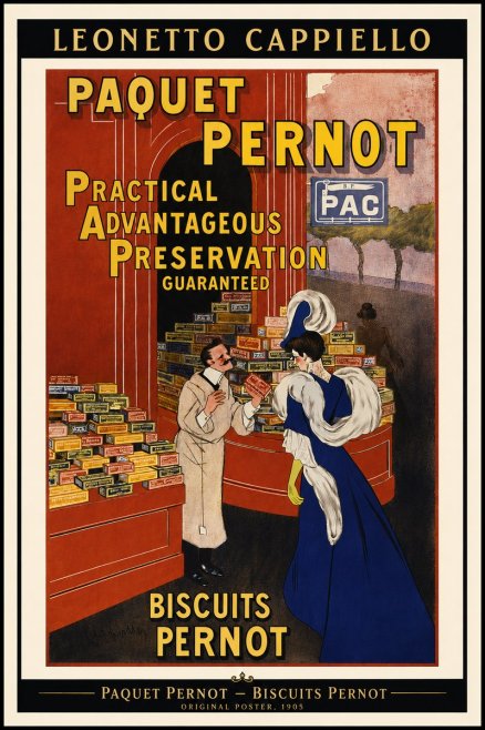 Leonetto Cappiello Paquet Pernot – Biscuits Pernot No2 - Affiche