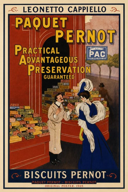 Leonetto Cappiello Paquet Pernot – Biscuits Pernot No3 - Affiche