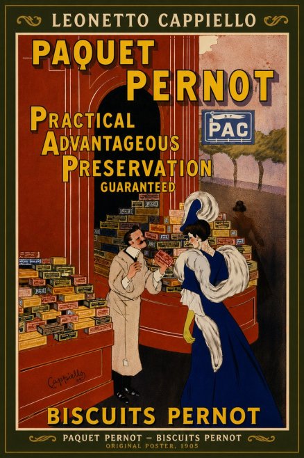 Leonetto Cappiello Paquet Pernot – Biscuits Pernot No6 - Affiche