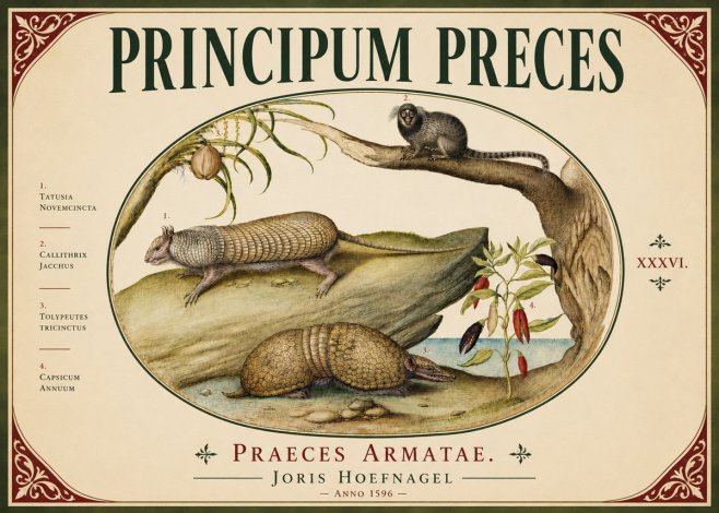 Joris Hoefnagel Praeces Armatae. No6 - Affiche