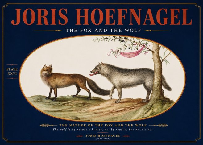 Joris Hoefnagel The Fox and the Wolf No4 - Affiche