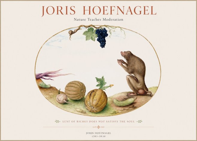 Joris Hoefnagel Nature Teaches Moderation No1 - Affiche