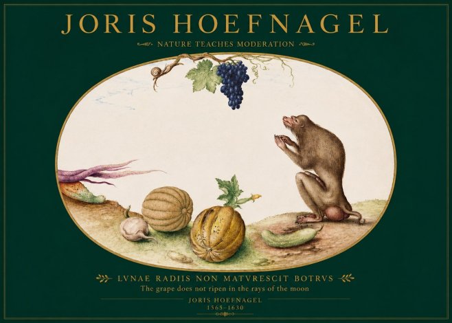 Joris Hoefnagel Nature Teaches Moderation No2 - Affiche