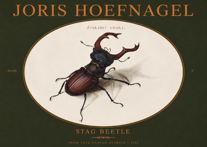 Joris Hoefnagel Stag Beetle No2 - Affiche