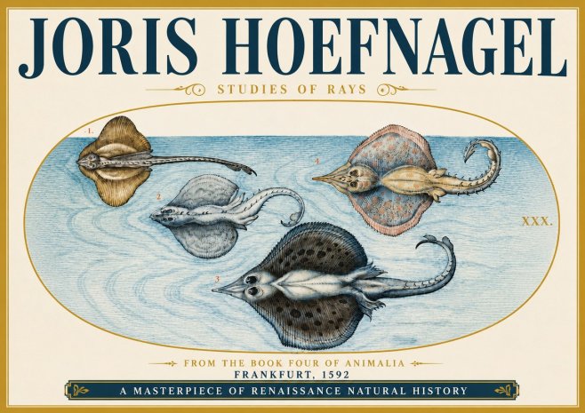 Joris Hoefnagel Rays and Skates No5 - Affiche