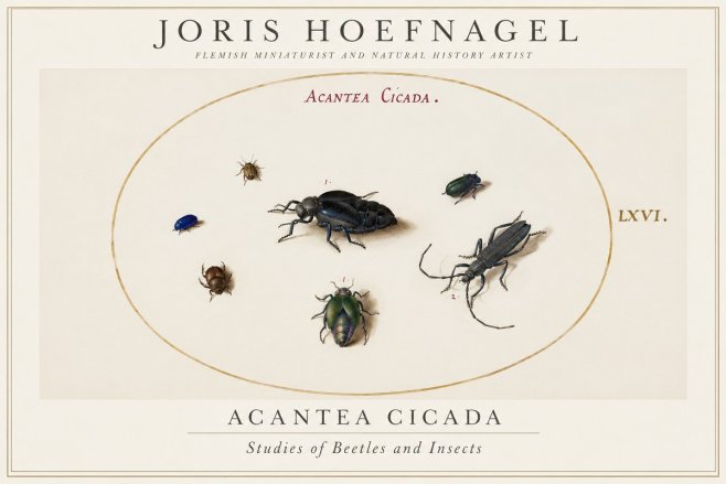 Joris Hoefnagel Acanthia Cicada No2 - Affiche