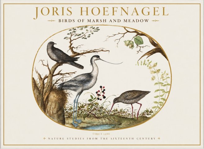 Joris Hoefnagel Birds of Marsh and Meadow No1 - Affiche