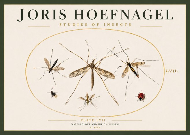 Joris Hoefnagel Studies of Insects II No3 - Affiche