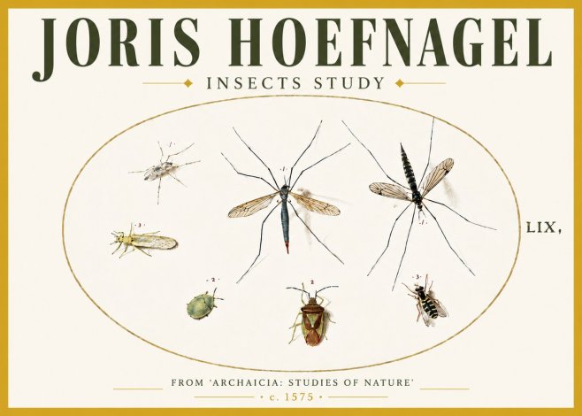 Joris Hoefnagel Insects Study I No5 - Affiche