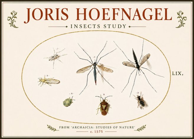 Joris Hoefnagel Insects Study I No6 - Affiche