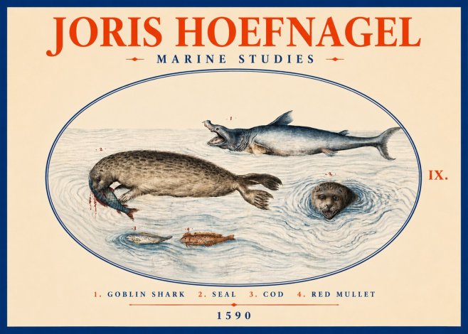 Joris Hoefnagel Marine Studies No2 - Affiche