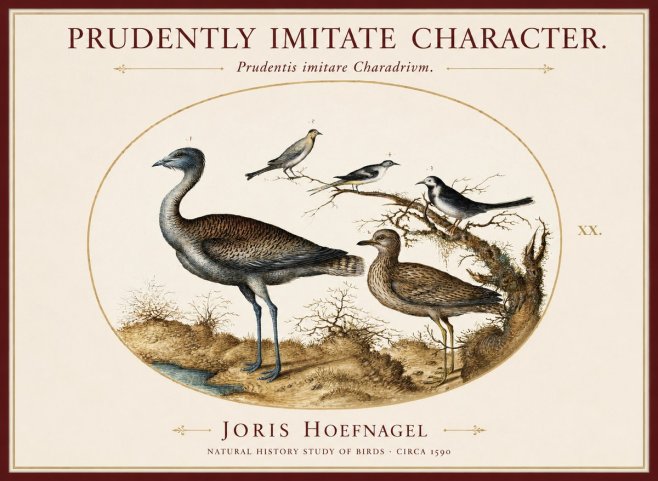 Joris Hoefnagel Prudently Imitate Character. No1 - Affiche