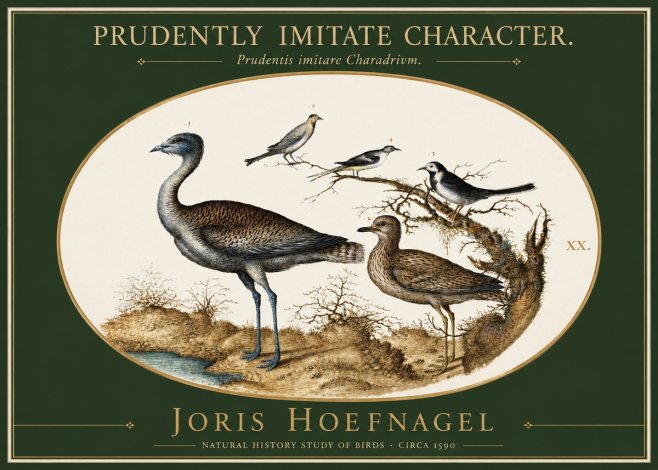 Joris Hoefnagel Prudently Imitate Character. No2 - Affiche