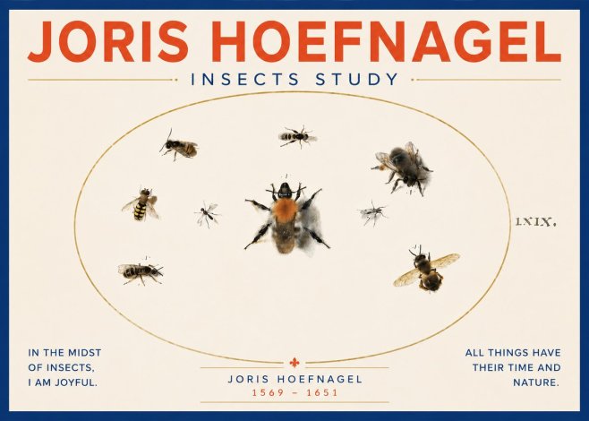 Joris Hoefnagel Insects Study II No4 - Affiche