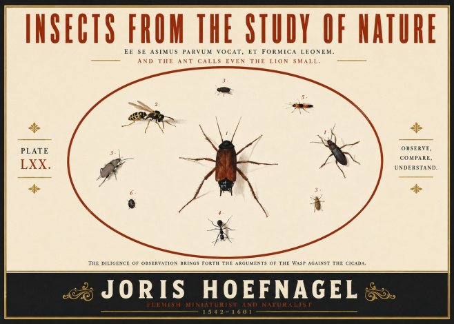 Joris Hoefnagel Insects from the Study of Nature No4 - Affiche