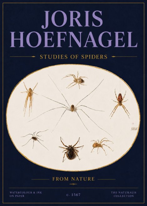 Joris Hoefnagel Studies of Spiders from Nature No4 - Affiche