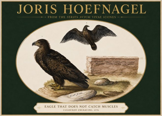 Joris Hoefnagel Eagle That Does Not Catch Muscles No3 - Affiche