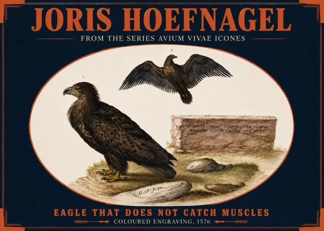 Joris Hoefnagel Eagle That Does Not Catch Muscles No4 - Affiche