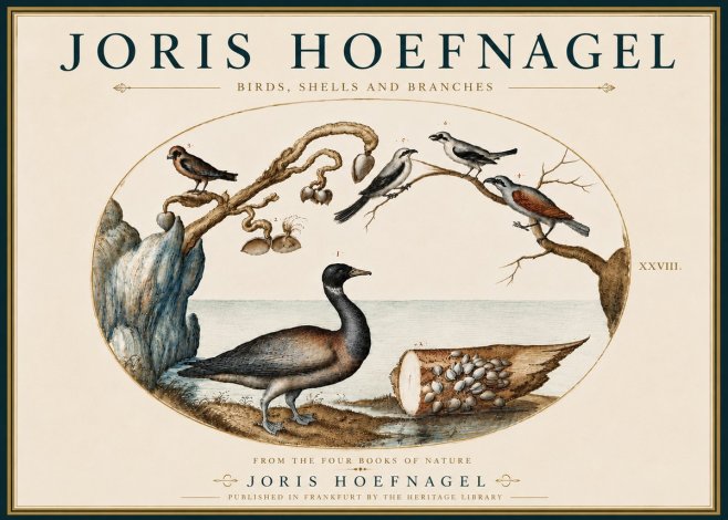 Joris Hoefnagel Birds, Shells and Branches No5 - Affiche