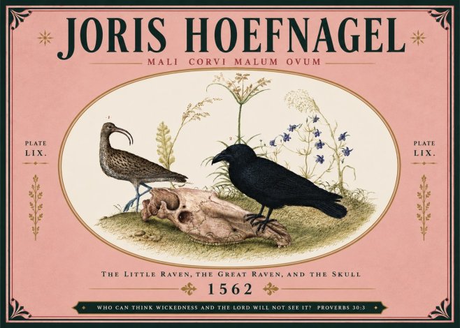 Joris Hoefnagel The Little Raven, the Great Raven, and the Skull No5 - Affiche