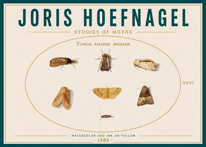 Joris Hoefnagel Studies of Moths II No6 - Affiche