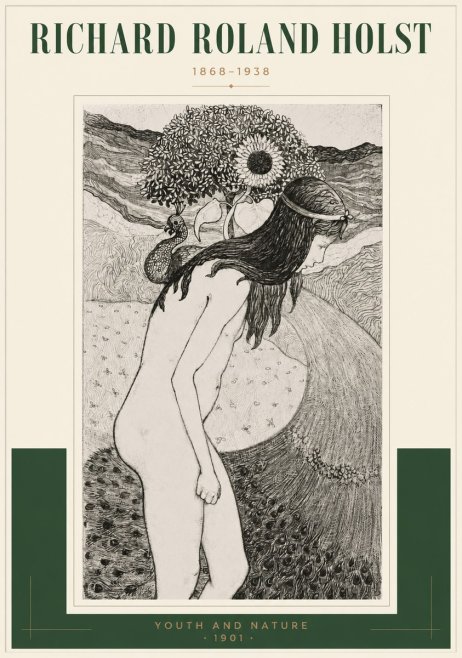 Richard Roland Holst Youth and Nature No2 - Affiche