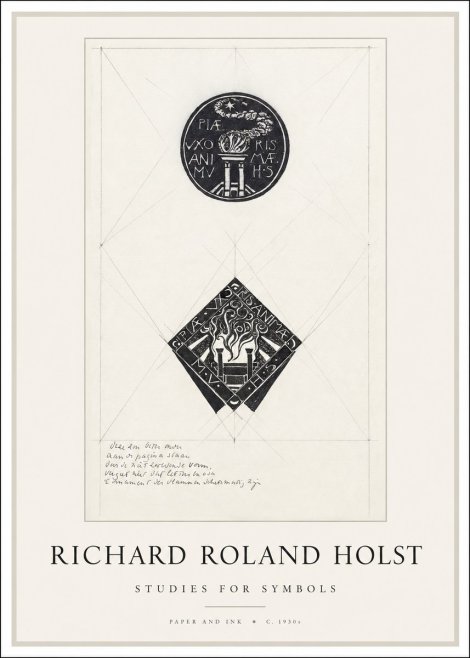 Richard Roland Holst Study for Emblems No2 - Affiche