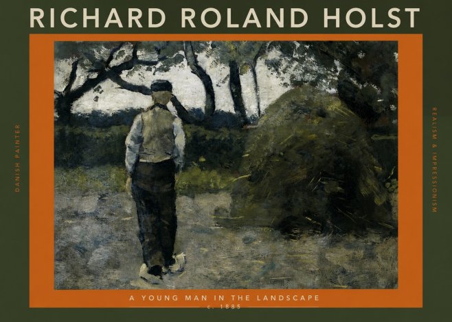Richard Roland Holst Young Boy in Landscape No2 - Affiche