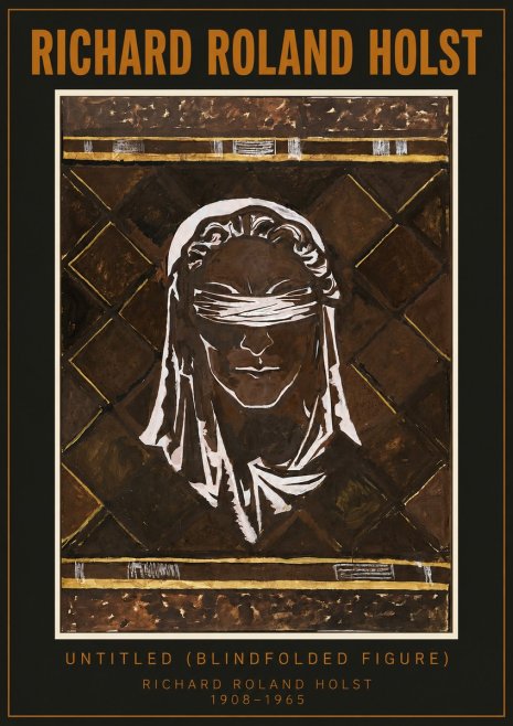 Richard Roland Holst Untitled (Blindfolded Figure) No2 - Affiche