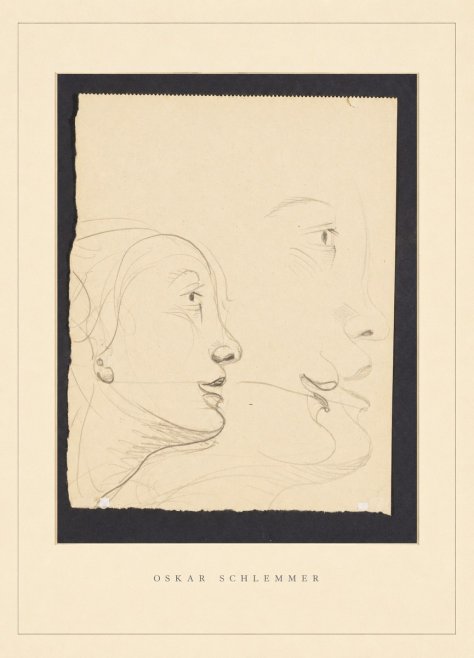 Oskar Schlemmer Profile Studies No4 - Affiche