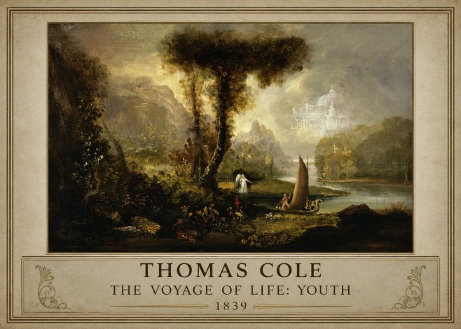 Thomas Cole The Voyage of Life: Youth II No1 - Affiche