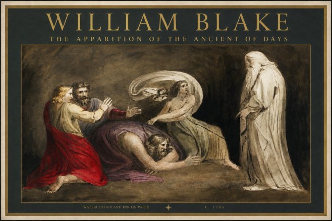 William Blake The Apparition of the Ancient of Days No2 - Affiche