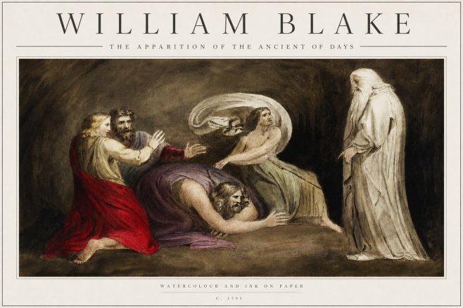 William Blake The Apparition of the Ancient of Days No3 - Affiche
