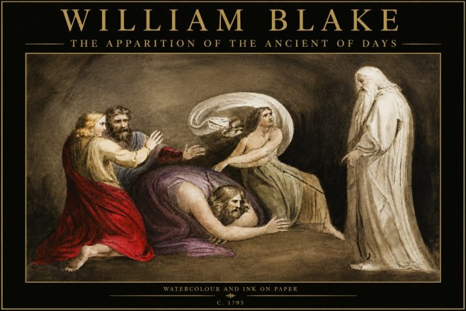 William Blake The Apparition of the Ancient of Days No5 - Affiche