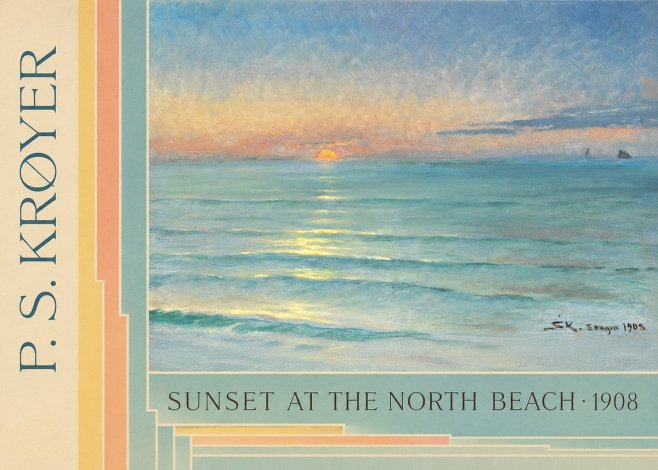 P.S. Krøyer Sunset at the North Beach No6 - Affiche