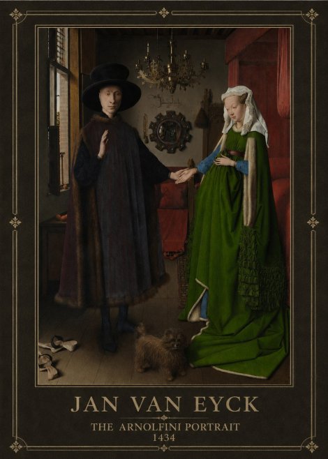 Jan van Eyck The Arnolfini Portrait III No1 - Affiche
