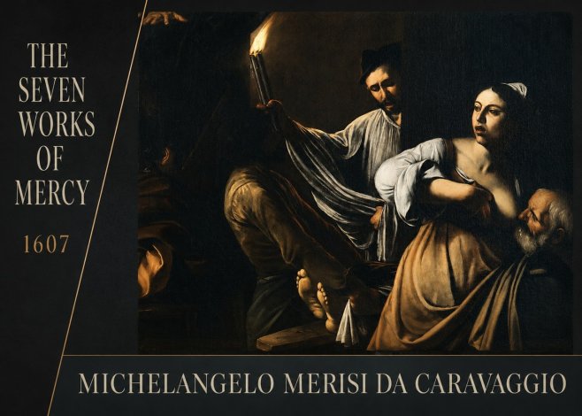 Michelangelo Merisi da Caravaggio The Seven Works of Mercy III No3 - Affiche