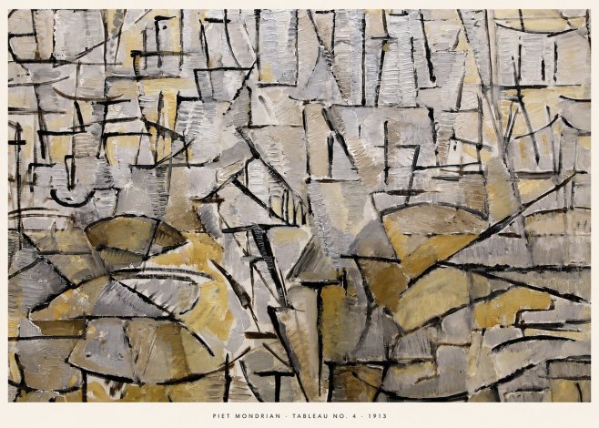 Piet Mondrian Tableau No. 4 No5 - Affiche