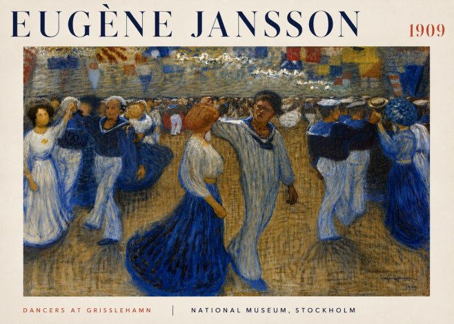 Eugène Jansson Dancers at Grisslehamn No6 - Affiche