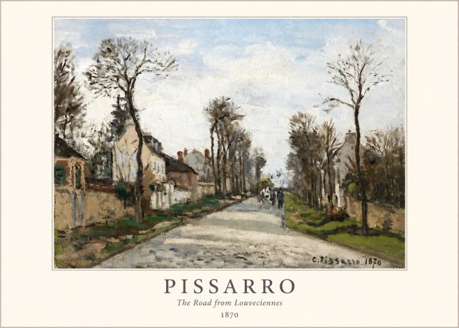 Pissarro The Road from Louveciennes I No1 - Affiche