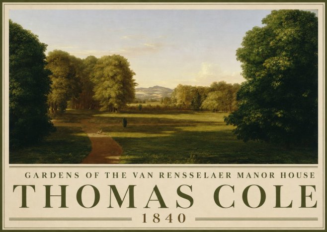 Thomas Cole Gardens of the Van Rensselaer Manor House No4 - Affiche